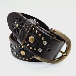 BLUENOTES | studded distressed leather belt S